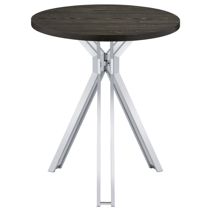 Edgerton Round 35-inch Pub Height Bistro Bar Table Dark Oak-zoom-