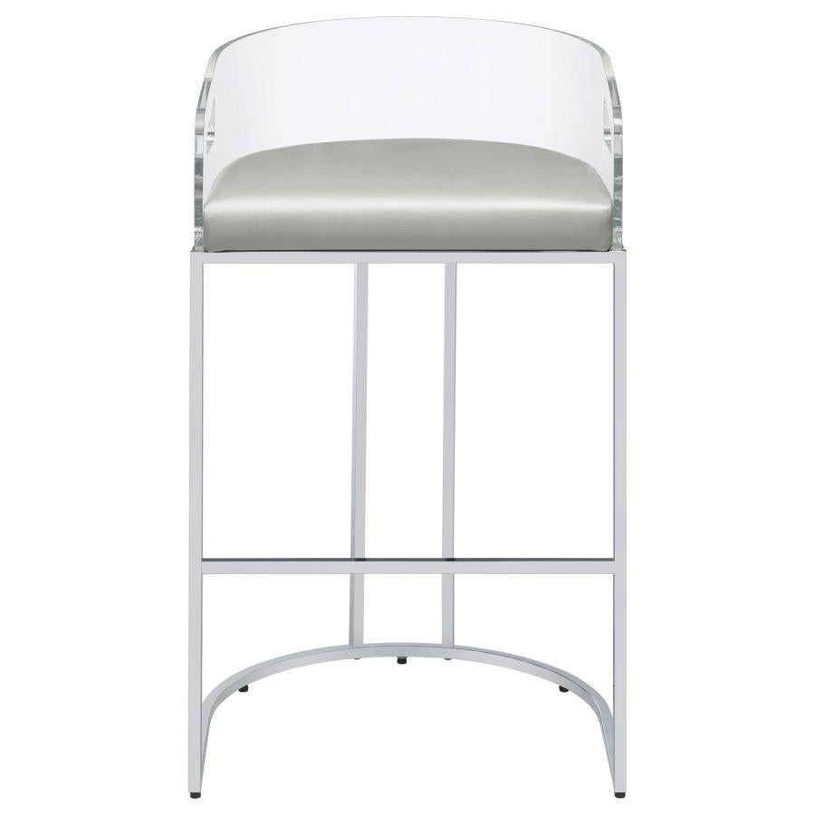 Thermosolis Clear Acrylic Bar Chair Chrome (Set of 2)-zoom-4