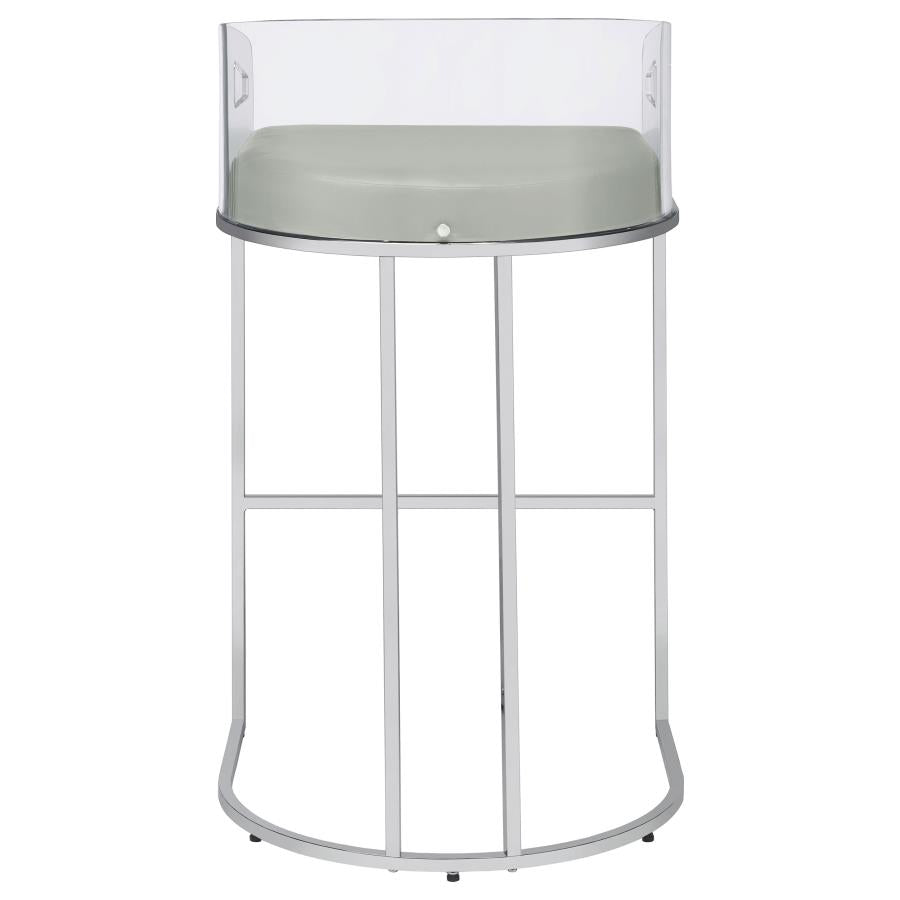 Thermosolis Clear Acrylic Bar Chair Chrome (Set of 2)-8