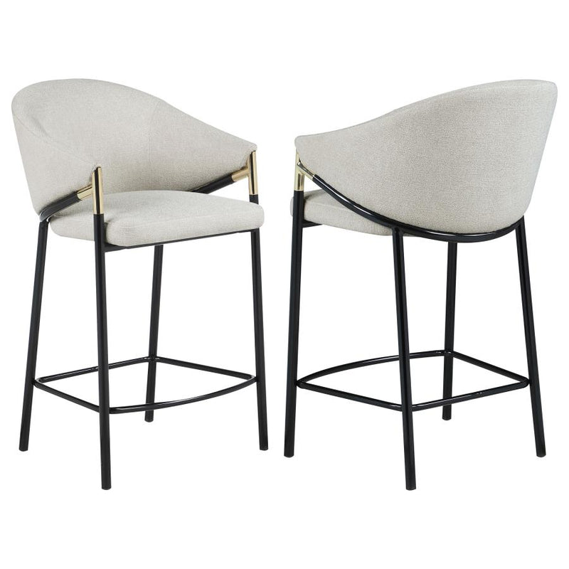 Chadwick Fabric Upholstered Counter Chair Beige (Set of 2)-zoom-
