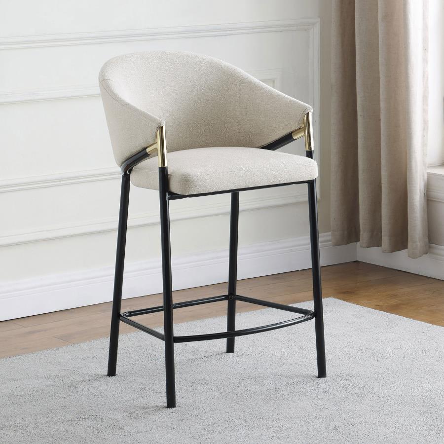 Chadwick Fabric Upholstered Counter Chair Beige (Set of 2)-zoom-2