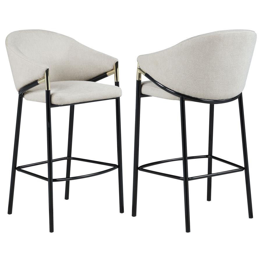 Chadwick Fabric Upholstered Bar Chair Beige (Set of 2)-1