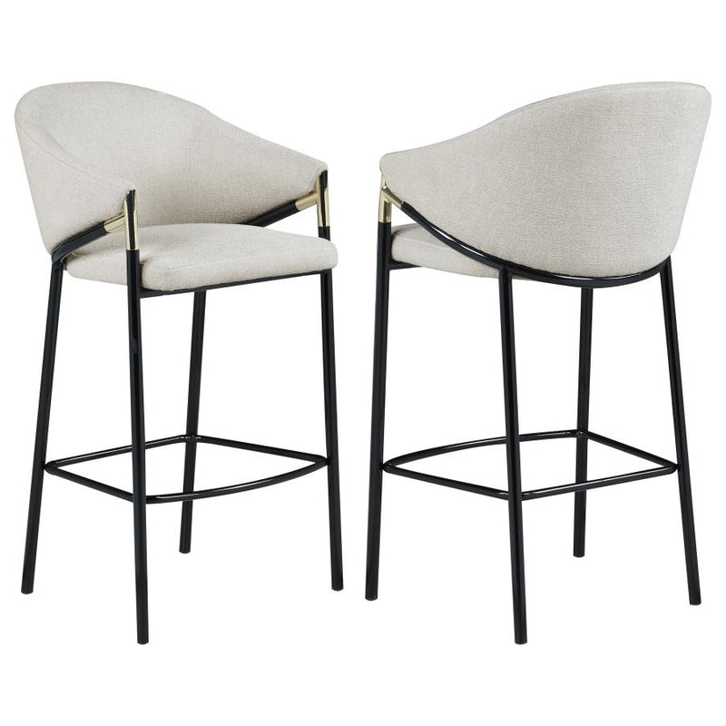 Chadwick Fabric Upholstered Bar Chair Beige (Set of 2)-zoom-