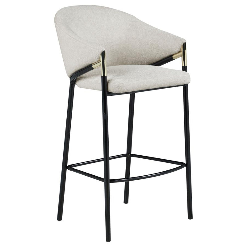 Chadwick Fabric Upholstered Bar Chair Beige (Set of 2)-zoom-