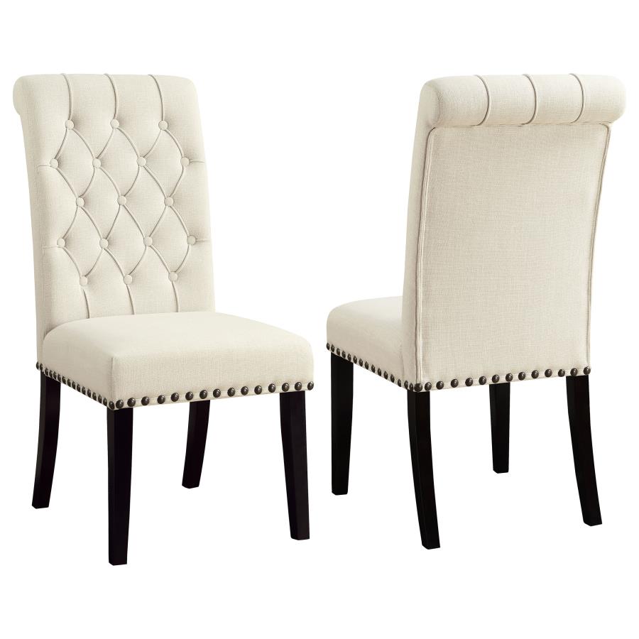 Alana Fabric Upholstered Dining Side Chair Beige (Set of 2)-zoom-1