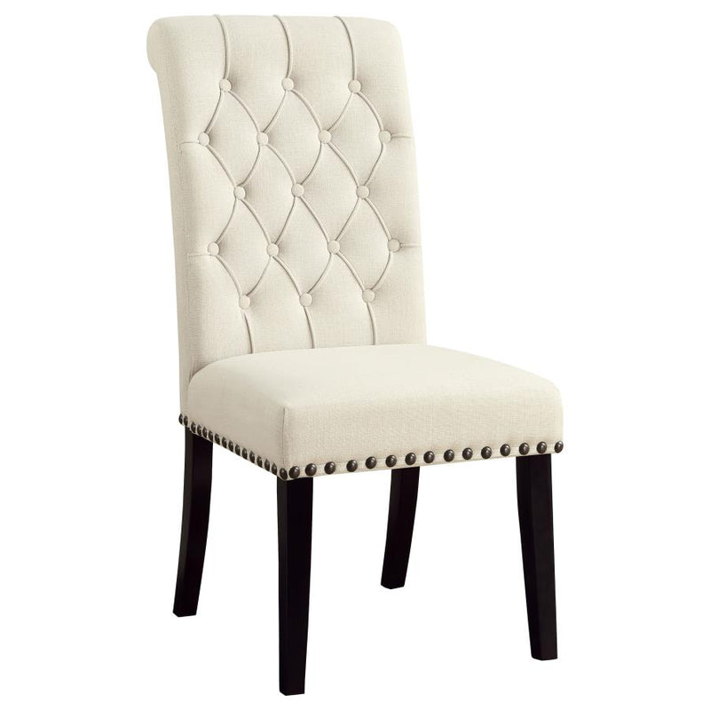 Alana Fabric Upholstered Dining Side Chair Beige (Set of 2)-zoom-