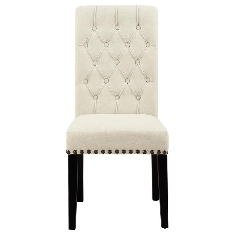 Alana Fabric Upholstered Dining Side Chair Beige (Set of 2)-zoom-