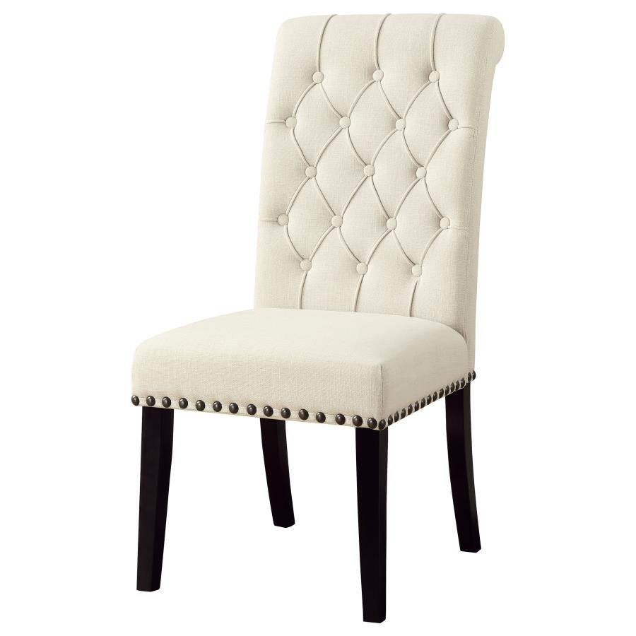 Alana Fabric Upholstered Dining Side Chair Beige (Set of 2)-zoom-5
