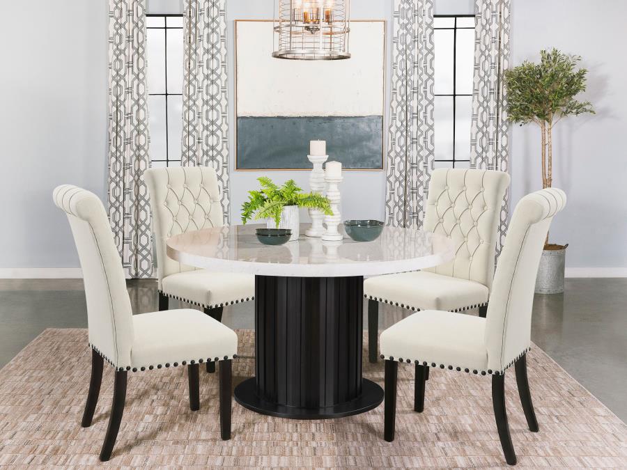 Alana Fabric Upholstered Dining Side Chair Beige (Set of 2)-zoom-14