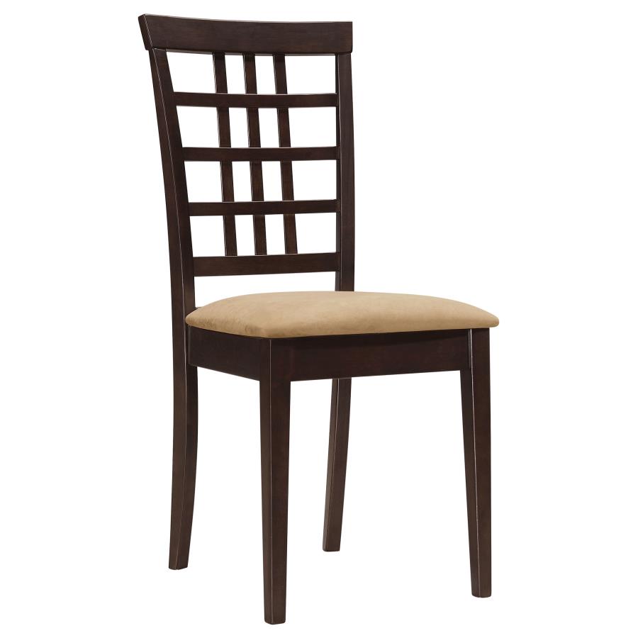 Kelso Lattice Back Dining Side Chair Cappuccino (Set of 2)-3