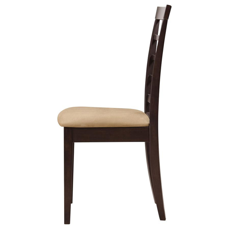 Kelso Lattice Back Dining Side Chair Cappuccino (Set of 2)-zoom-
