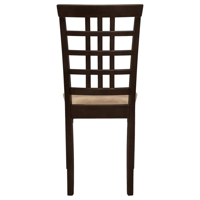 Kelso Lattice Back Dining Side Chair Cappuccino (Set of 2)-zoom-