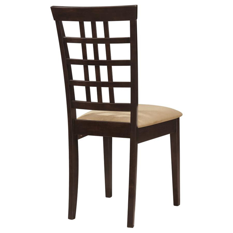 Kelso Lattice Back Dining Side Chair Cappuccino (Set of 2)-zoom-