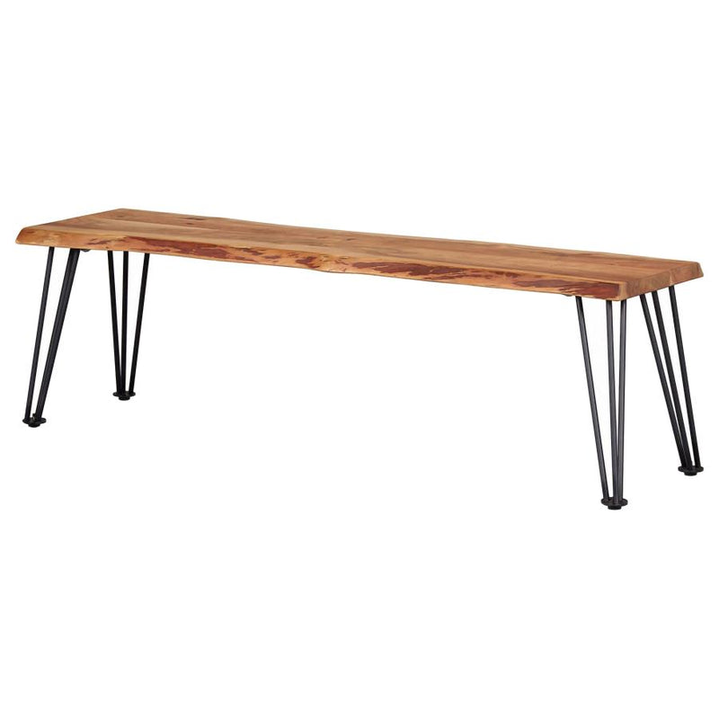 Sherman Wood Dining Bench Natural Acacia-zoom-
