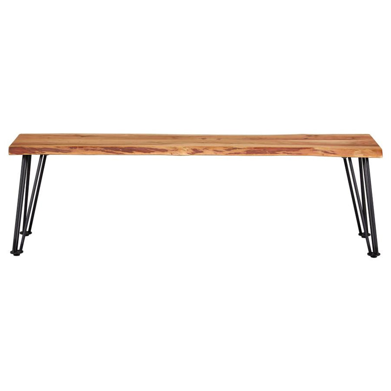 Sherman Wood Dining Bench Natural Acacia-zoom-