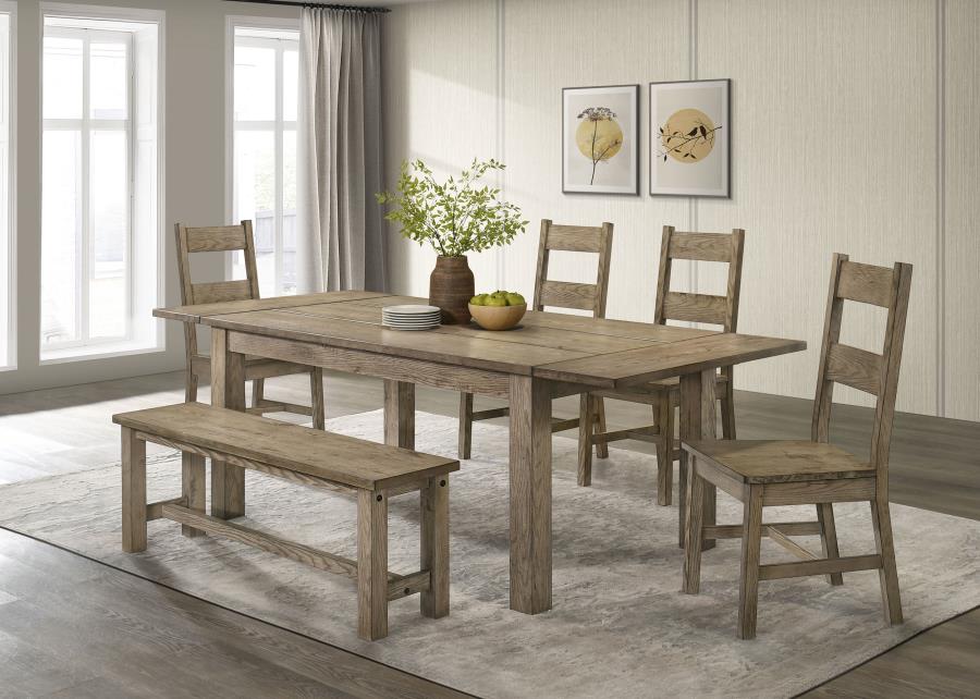 Cardova 87-inch Solid Wood Extension Dining Table Vineyard Oak-zoom-16