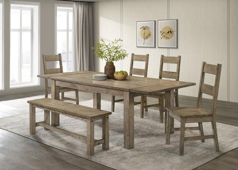 Cardova 87-inch Solid Wood Extension Dining Table Vineyard Oak-zoom-