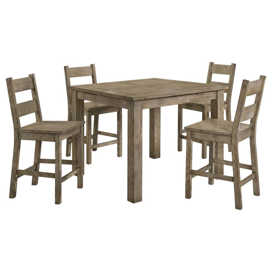Cardova 5-piece Counter Height Dining Table Set Vineyard Oak-2