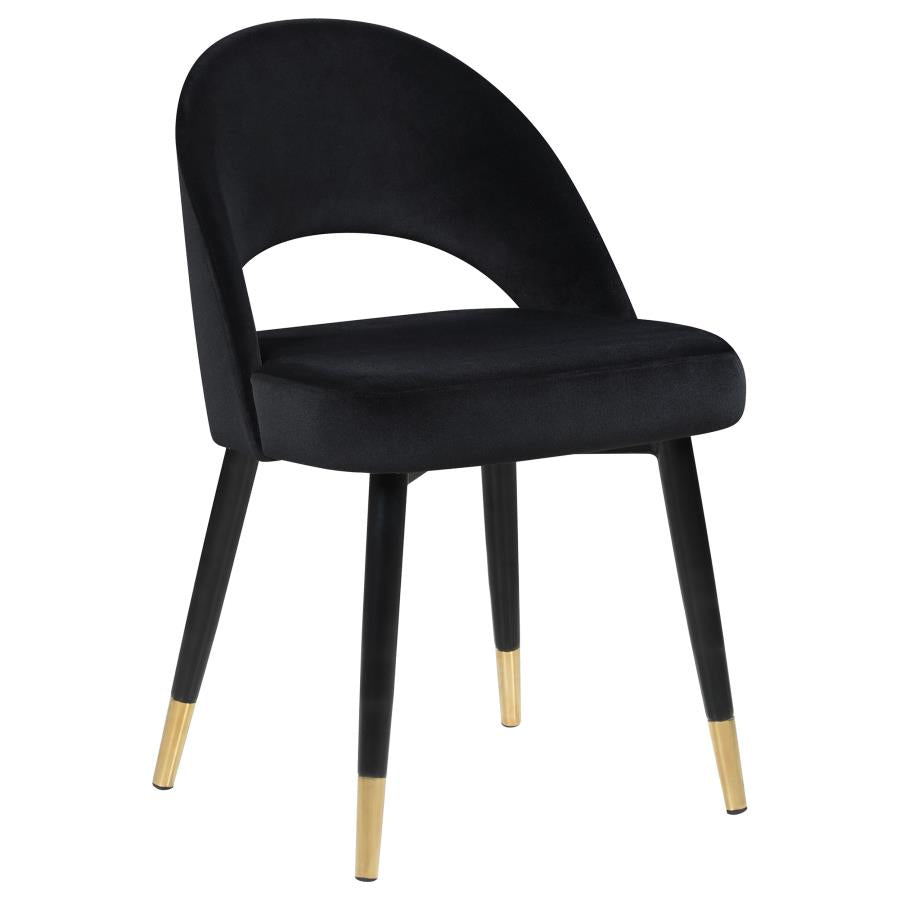 Lindsey Upholstered Dining Side Chair Black (Set of 2)-3