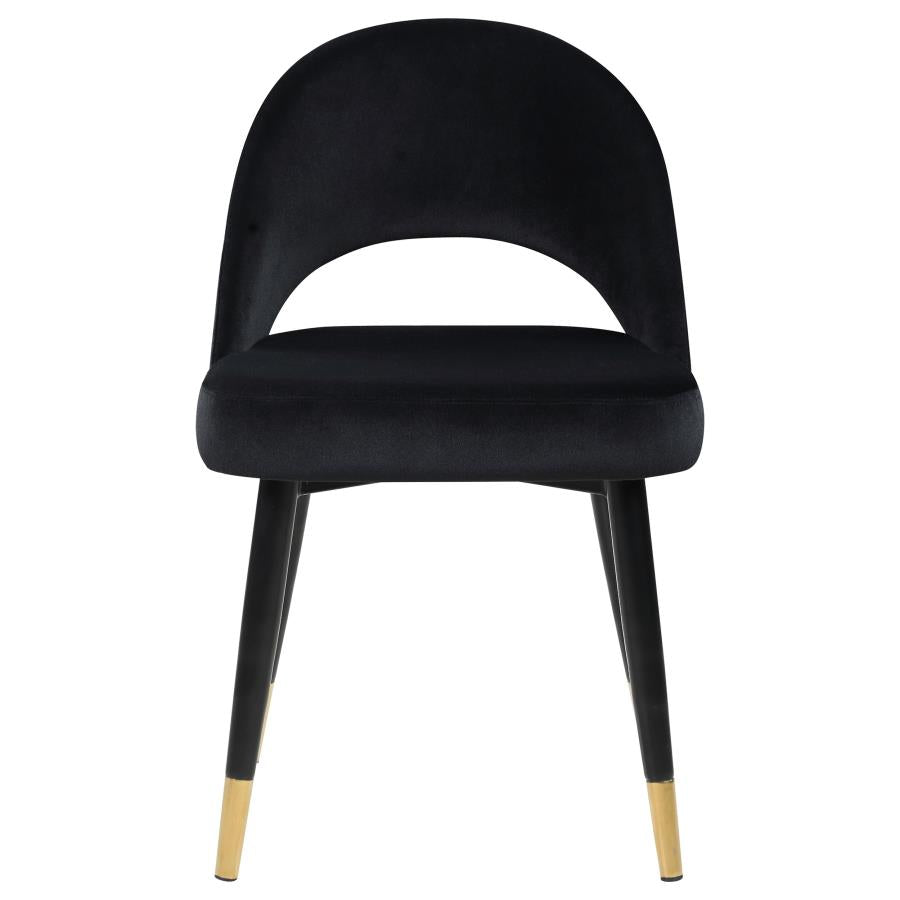 Lindsey Upholstered Dining Side Chair Black (Set of 2)-zoom-4