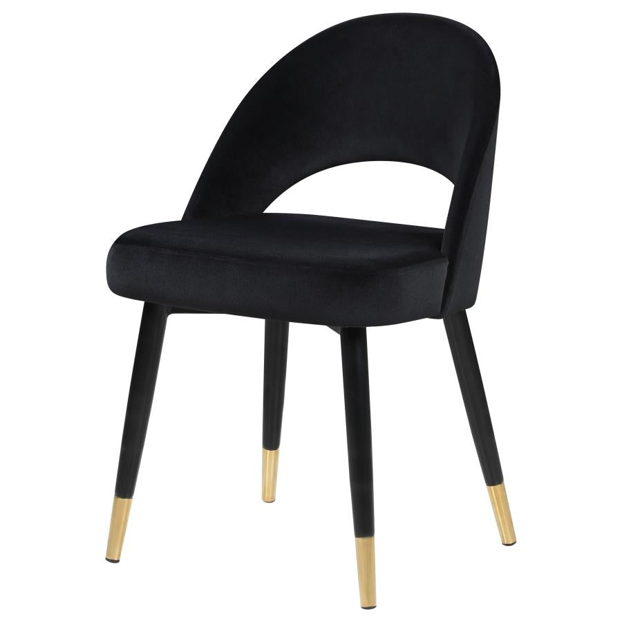 Lindsey Upholstered Dining Side Chair Black (Set of 2)-zoom-5