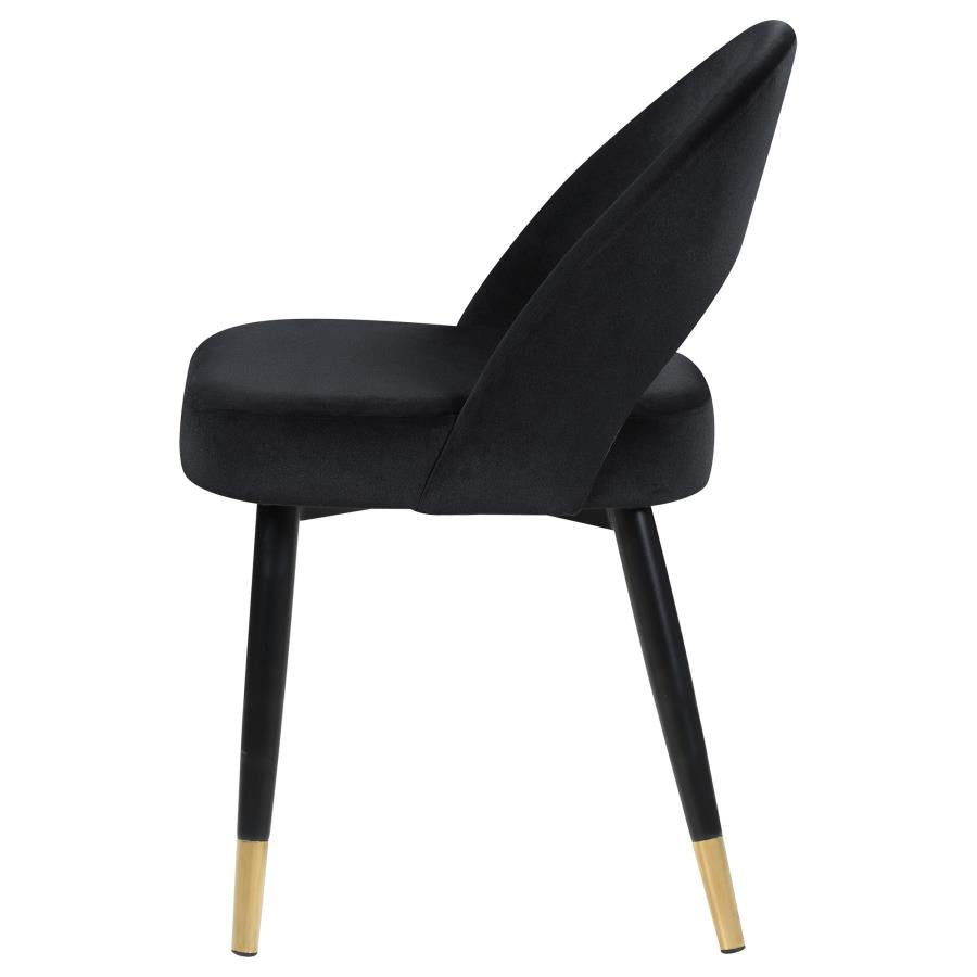 Lindsey Upholstered Dining Side Chair Black (Set of 2)-6