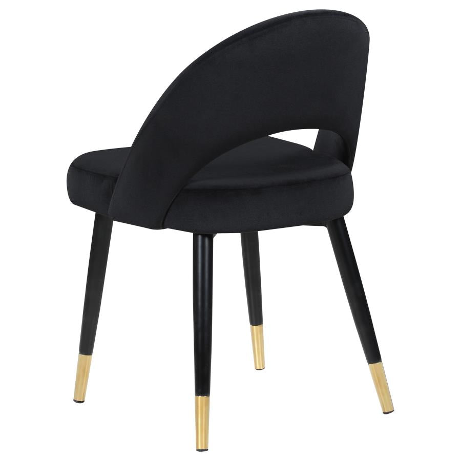 Lindsey Upholstered Dining Side Chair Black (Set of 2)-7