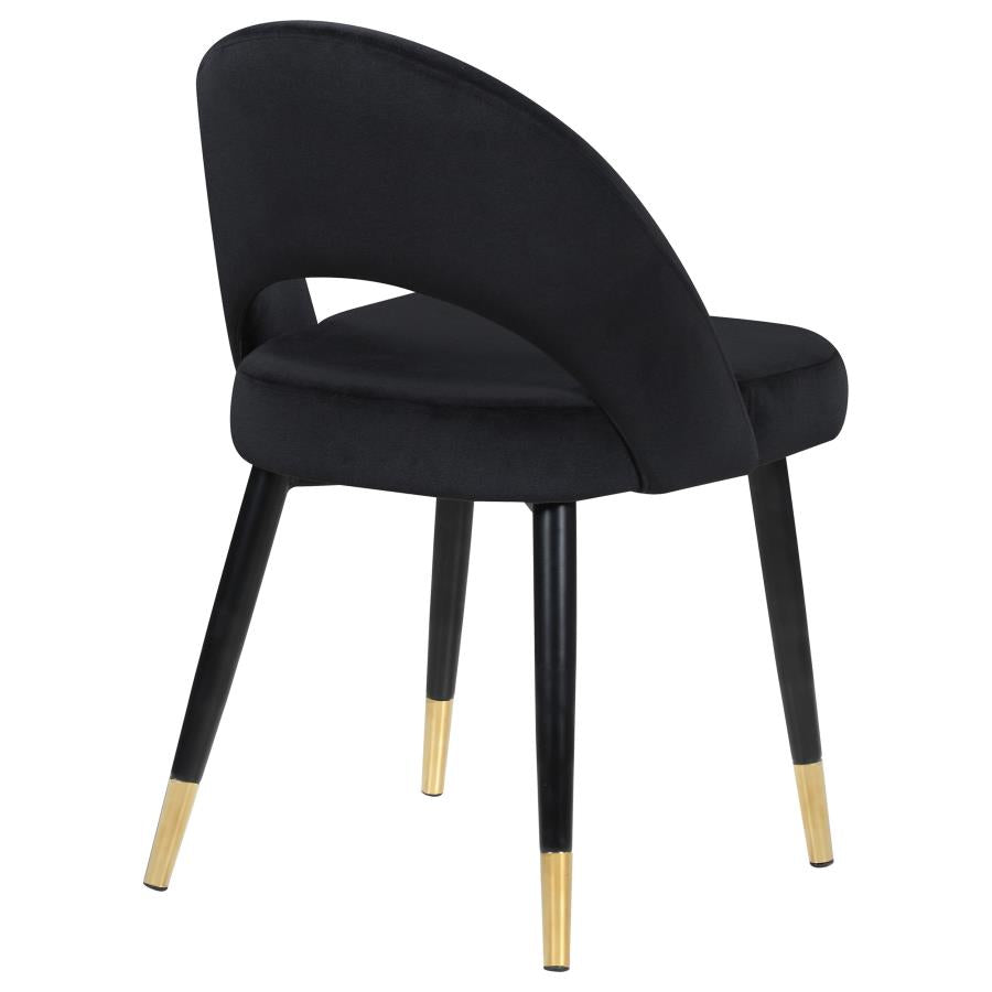 Lindsey Upholstered Dining Side Chair Black (Set of 2)-zoom-9