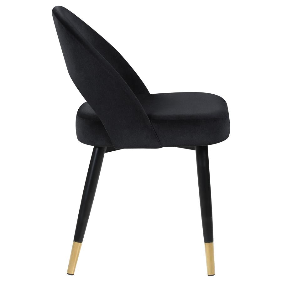 Lindsey Upholstered Dining Side Chair Black (Set of 2)-10