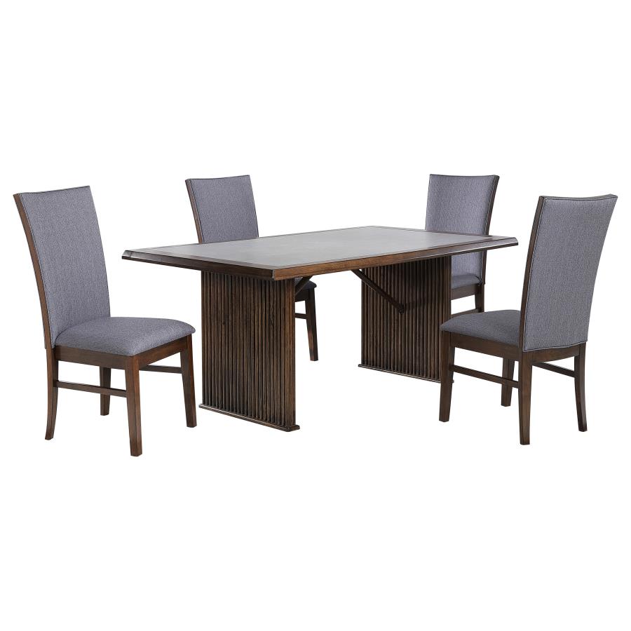 Sherwood 5-piece Rectangular Dining Table Set Brown-2