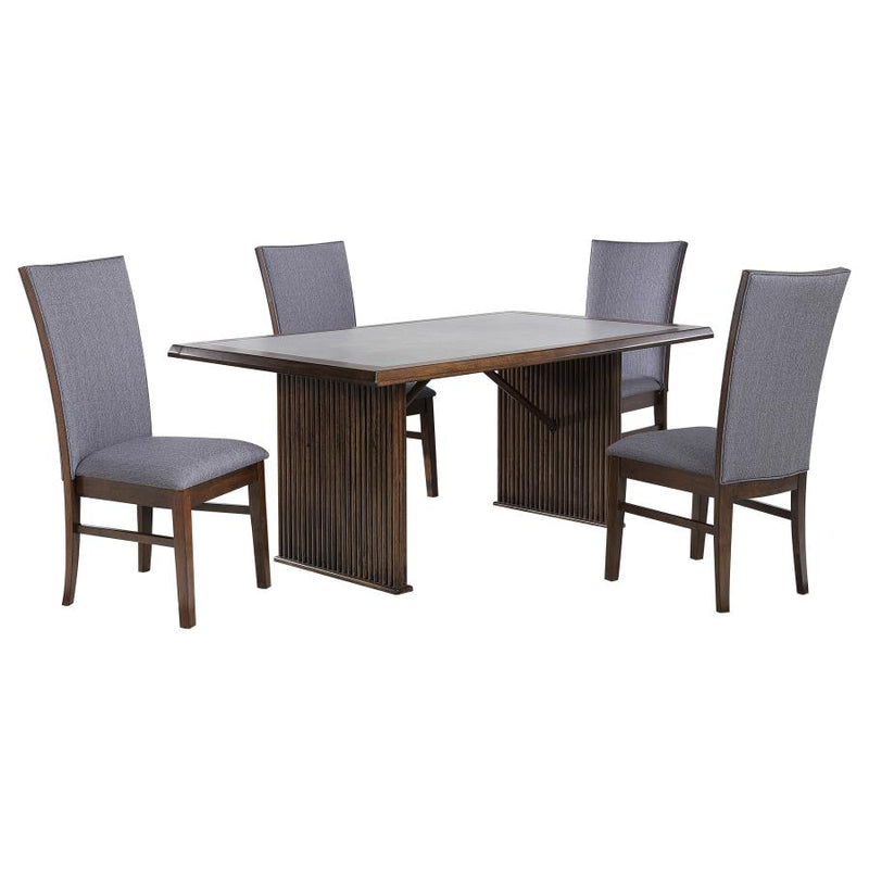 Sherwood 5-piece Rectangular Dining Table Set Brown-zoom-