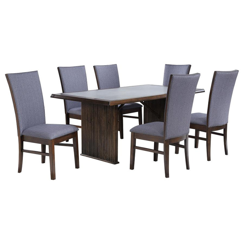 Sherwood 7-piece Rectangular Dining Table Set Brown-zoom-