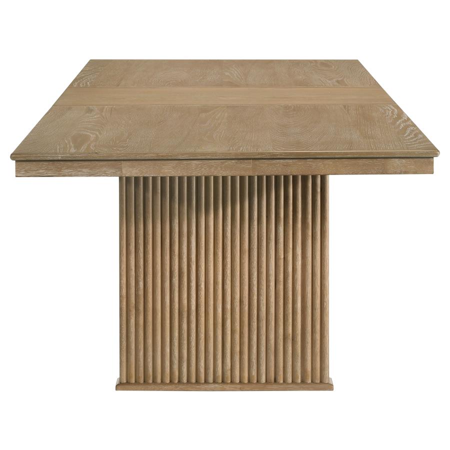 Adina 7-piece Extension Dining Set Distressed Light Brown-zoom-5