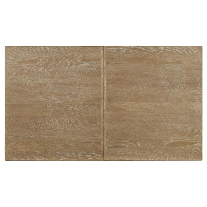 Adina 89-inch Extension Dining Table Distressed Light Brown-zoom-