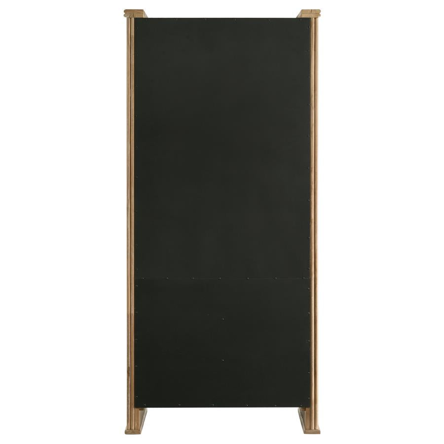 Adina 77-inch Tall Display Cabinet Distressed Light Brown-zoom-9