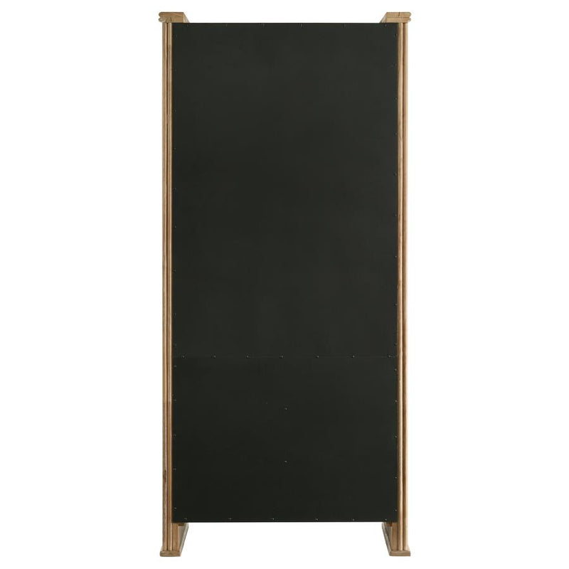Adina 77-inch Tall Display Cabinet Distressed Light Brown-zoom-