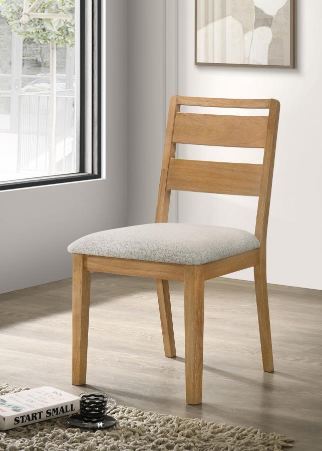 Duncan Ladder Back Dining Side Chair Washed Oak (Set of 2)-2