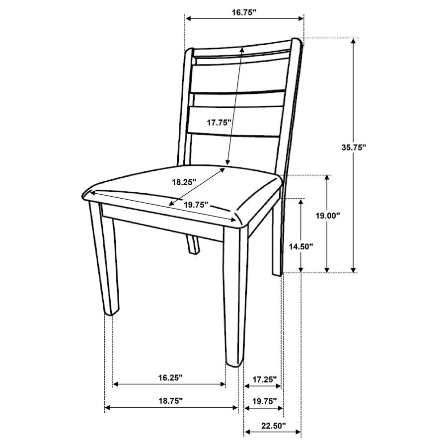 Duncan Ladder Back Dining Side Chair Washed Oak (Set of 2)-zoom-13