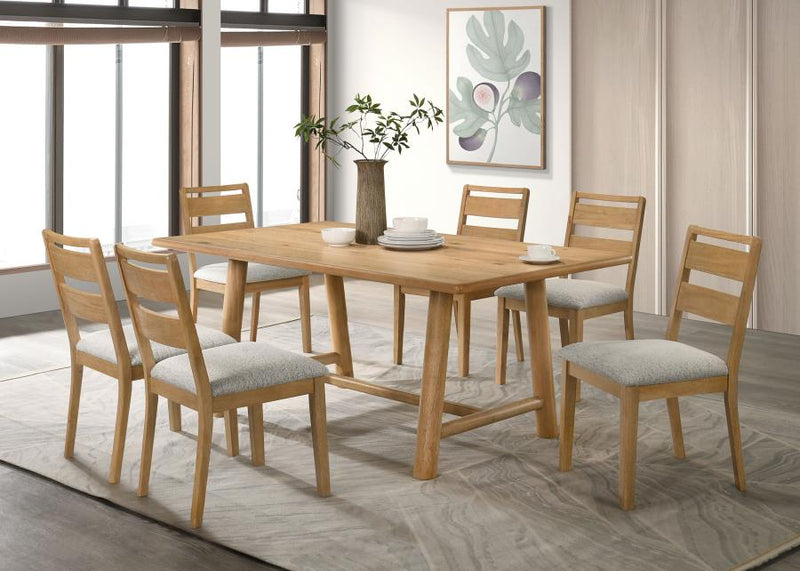Duncan Ladder Back Dining Side Chair Washed Oak (Set of 2)-zoom-
