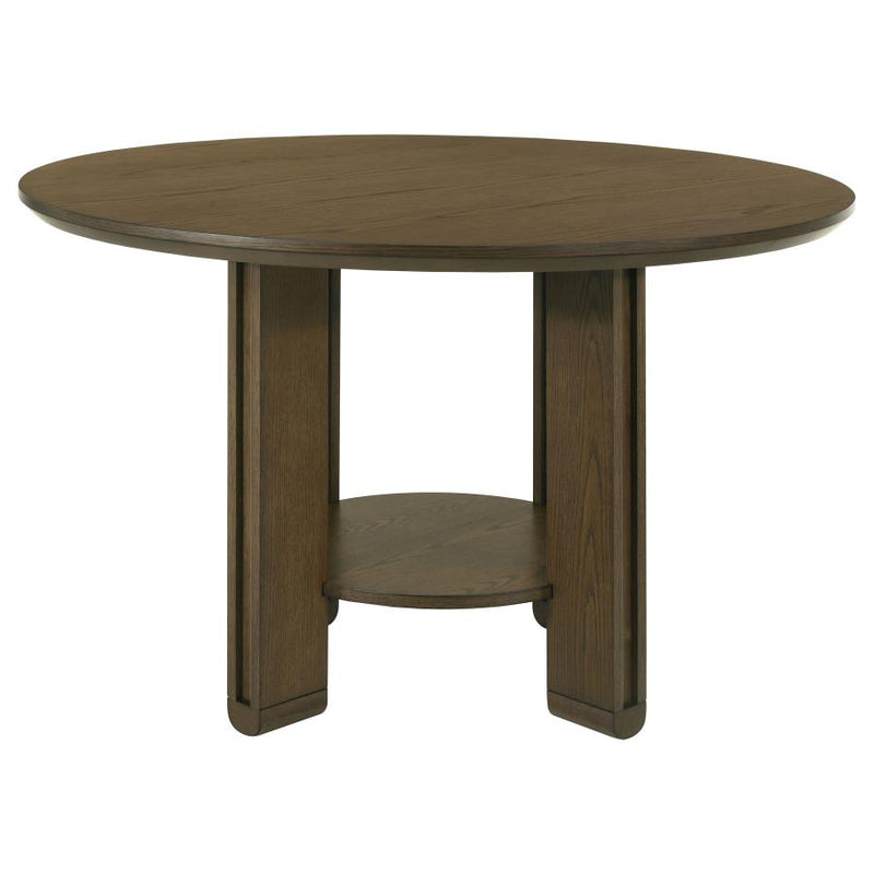 Ottowa 5-piece Round Wood Dining Room Table Set Brown-zoom-