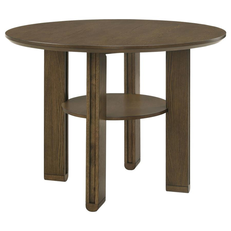 Ottowa 5-piece Round Counter Height Dining Room Set Brown-zoom-