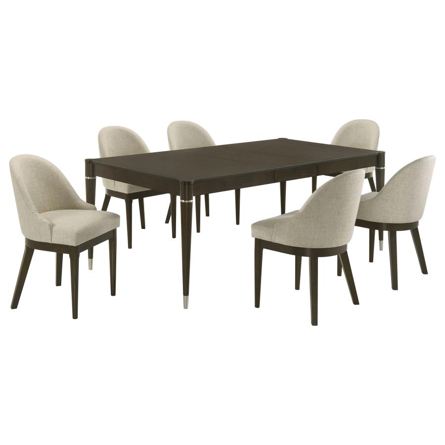 Reseda 7-piece Rectangular Dining Set Ash Brown-zoom-2