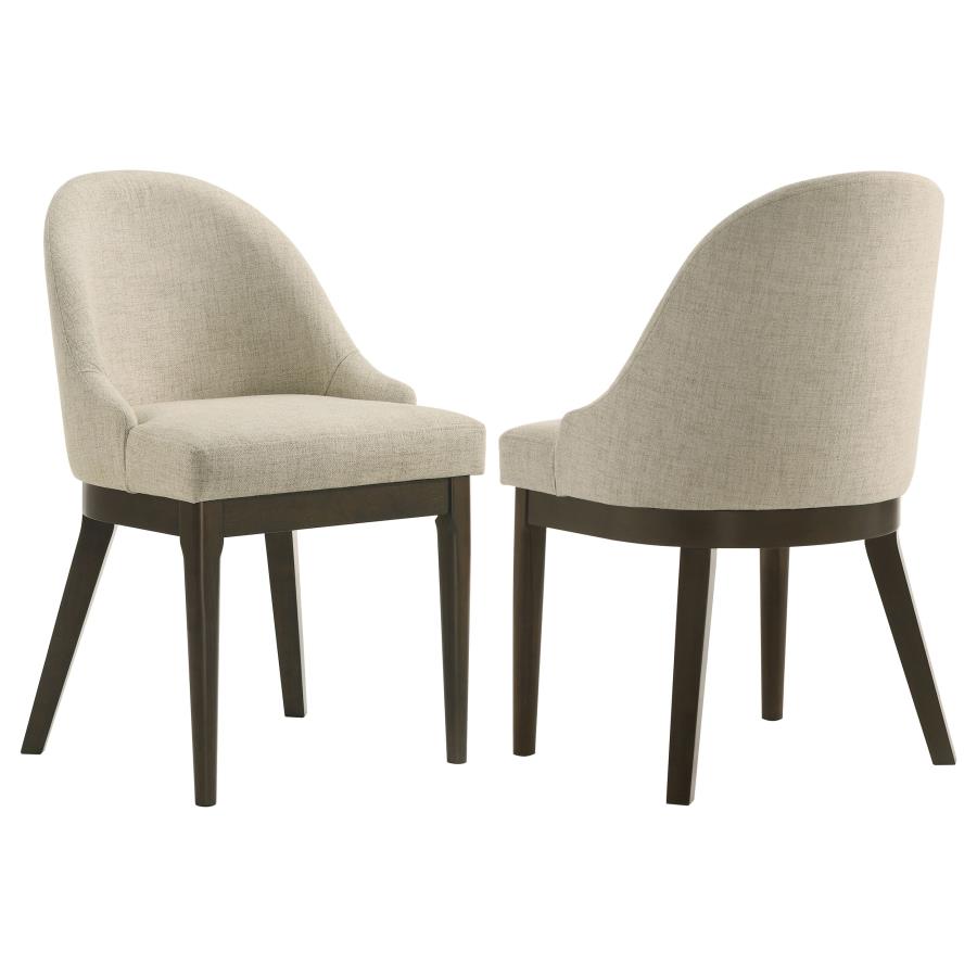 Reseda Upholstered Dining Side Chair Beige (Set of 2)-1