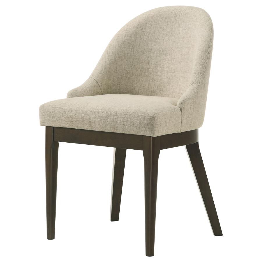 Reseda Upholstered Dining Side Chair Beige (Set of 2)-5