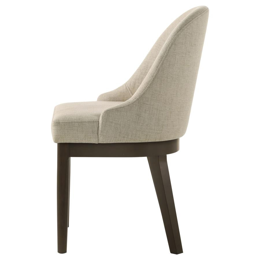 Reseda Upholstered Dining Side Chair Beige (Set of 2)-6