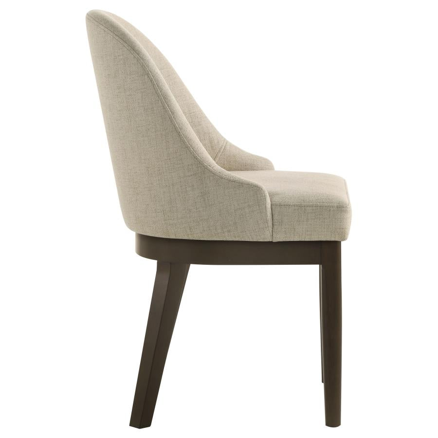 Reseda Upholstered Dining Side Chair Beige (Set of 2)-9