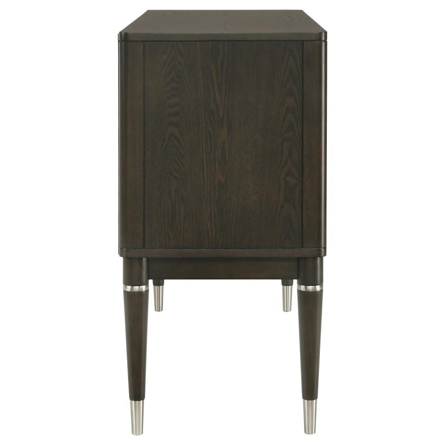 Reseda 4-door Dining Sideboard Server with Shelves Ash Brown-6
