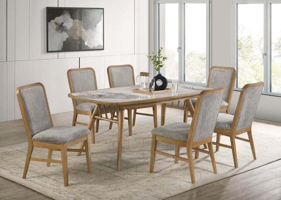 Croyden 7-piece Rectangular Dining Set Weathered Natural-zoom-1
