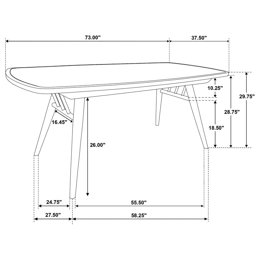 Croyden 73-inch Rectangular Dining Table Weathered Natural-zoom-10