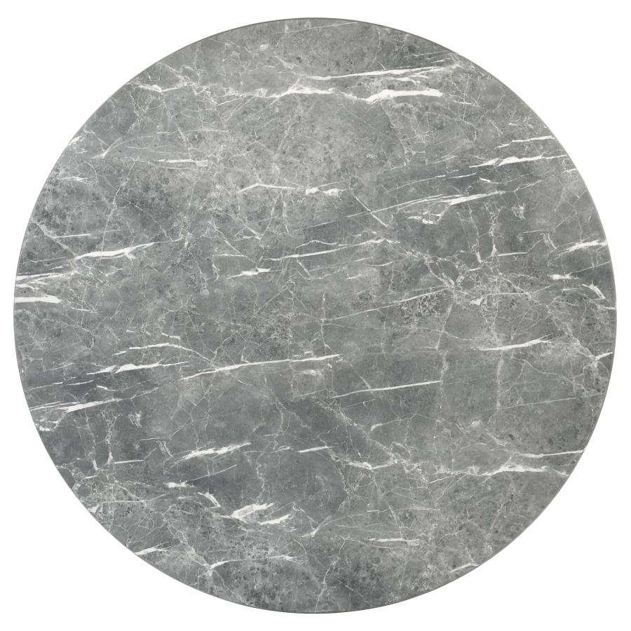 Franklin 50-inch Round Dining Table Grey and Dark Oak-zoom-3